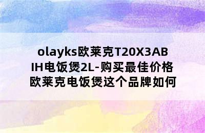 olayks欧莱克T20X3AB IH电饭煲2L-购买最佳价格 欧莱克电饭煲这个品牌如何